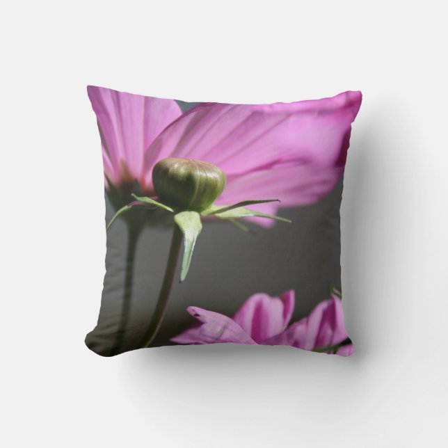 Pink Cosmos Summer days Pillow (Front)