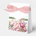Pink Cottage Floral Bouquet Favour Box