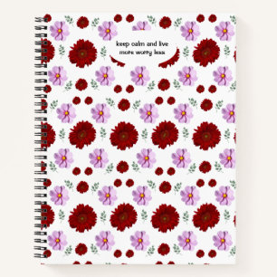 pink Cottage Floral Notebook