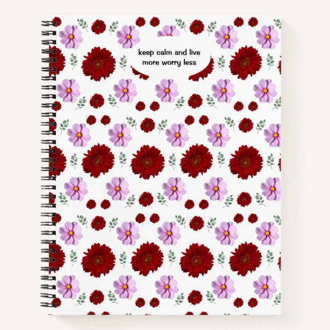 pink Cottage Floral Notebook (Front)