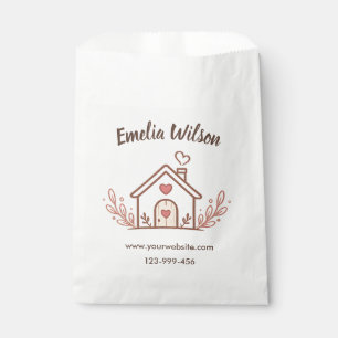 Pink Cottage Home Bakery Favour Bags