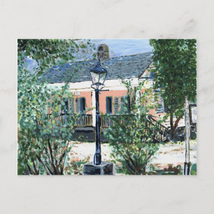 Pink Cottage on the River Postcard