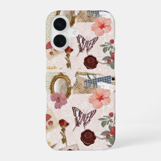 Pink Cottagecore Botanical Collage Phone Case