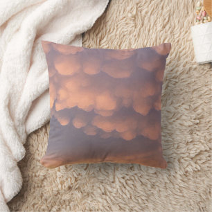 Pink Cotton Ball Clouds Cushion