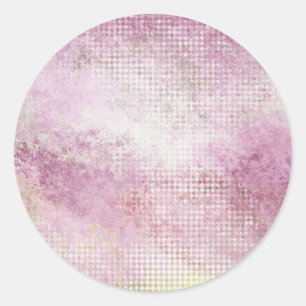 Pink Cotton Candy Dreams background Classic Round Sticker