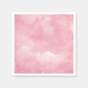 Pink Cotton Candy Watercolor Wedding Table Napkins