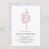 Pink Cotton Candy with Gold Sparkle Birthday Party