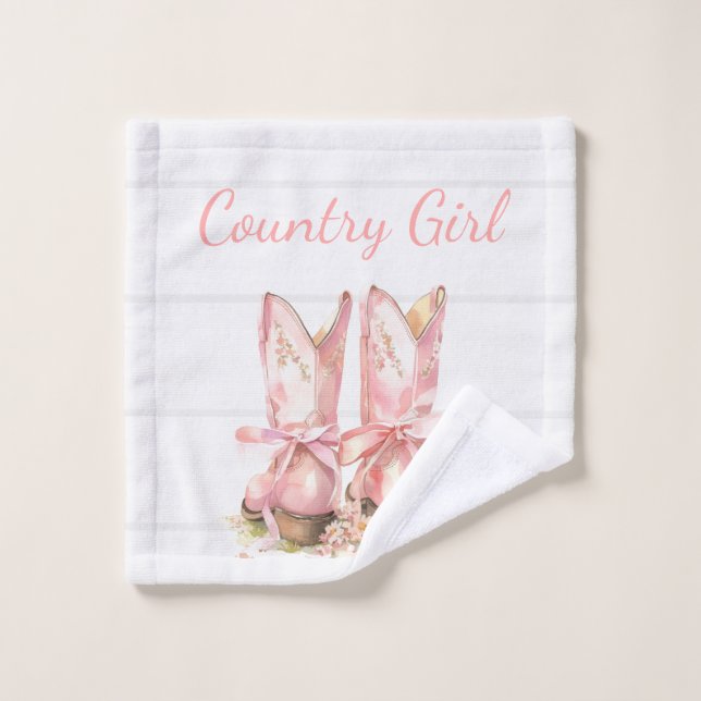 Pink Country Cowgirl Wash Cloth (Wash Cloth)