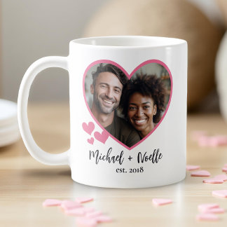 Pink Couples Love Is All We Need - 2 Photo Coffee Mug