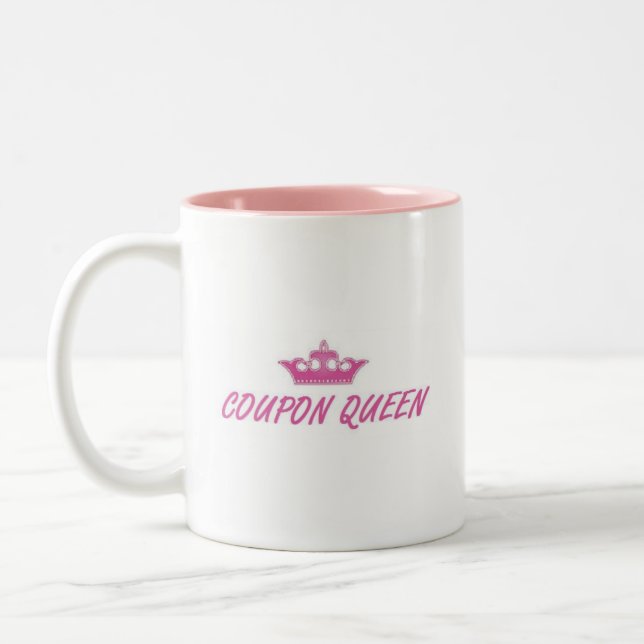 Pink Coupon Queen coffee mug (Left)