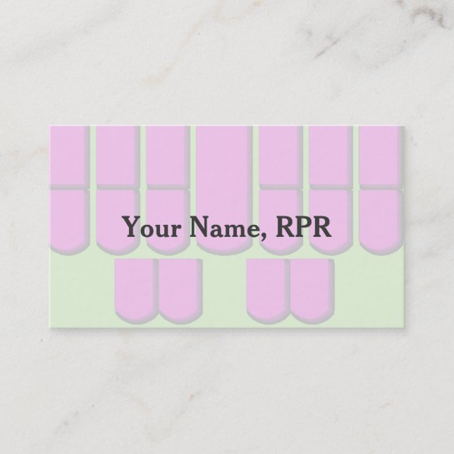 Pink Court Reporting Machine Keys Business Card (Front)