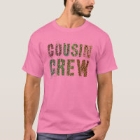 Pink COUSIN CREW Leopard Print Funny Grammy Pawpaw