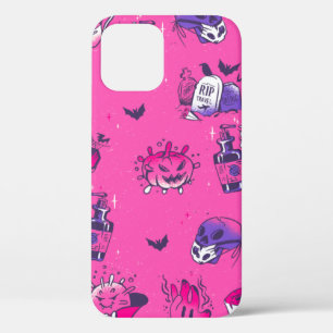 pink covid germs halloween creepy iPhone 12 case