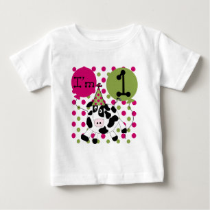 Pink  Cow 1st Birthday Tshirts and Gifts