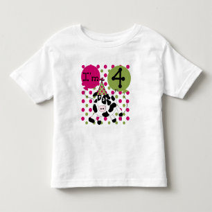 Pink Cow 4th Birthday Tshirts and Gifts