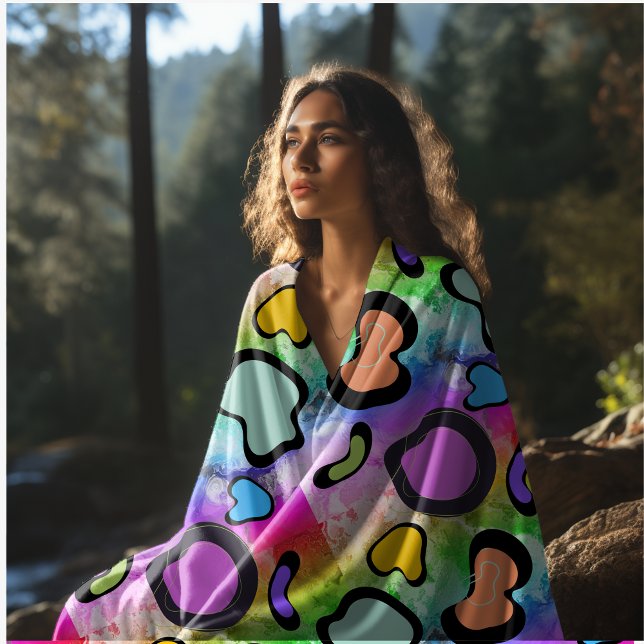 pink cow print fleece blanket (Creator Uploaded)