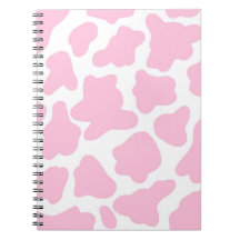 pink cow print notebook