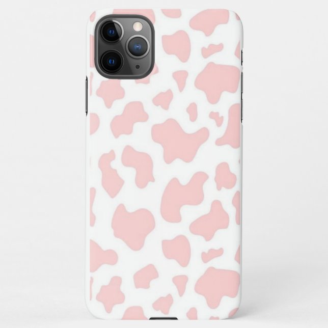 pink cow print phone case (Back)