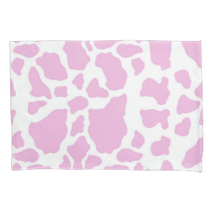 Pink Cow Print Pillowcase