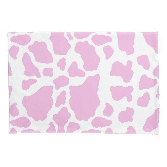 Pink Cow Print Pillowcase (Front)