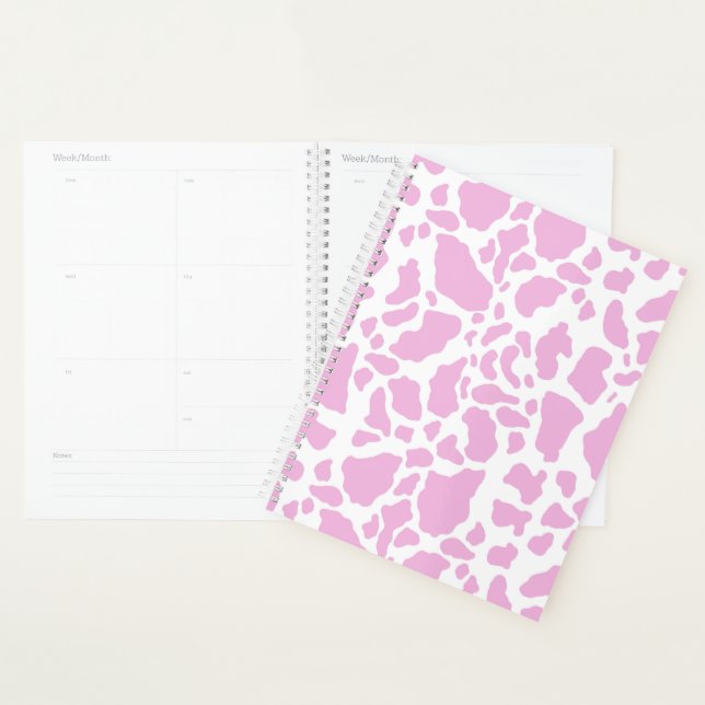 Pink Cow Print Planner (Display)