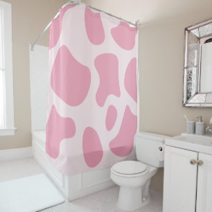 Pink Cow Print Shower Curtain