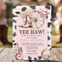Pink Cow Skin Cowgirl Western 1st Birthday