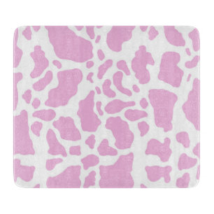 Pink Cow Spots Animal Print Pattern Cutting Board