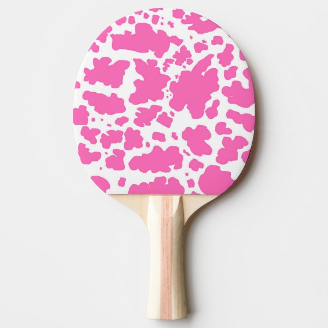 Pink Cow Spots  Print Cowboy Farmer Ping Pong Paddle (Front)