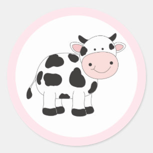 Pink Cow Stickers