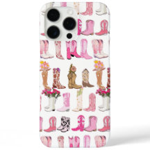 Pink Cowboy Boots Design Phone Case