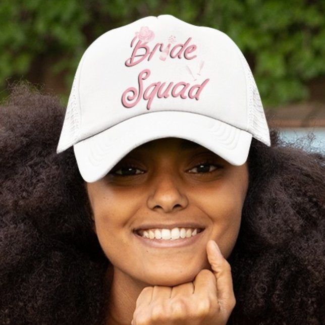 Pink Cowboy Hat With Flowers Bride Squad  (Creator Uploaded)