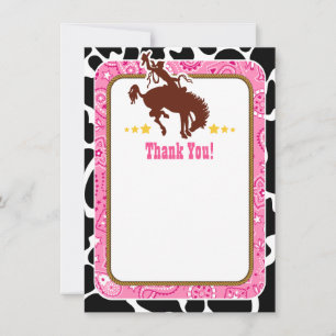 Pink Cowboy Thank You Notes