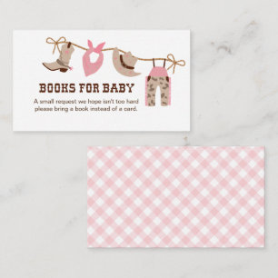 Pink Cowgirl Baby Shower Books for Baby Enclosure 