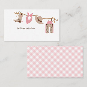 Pink Cowgirl Baby Shower information Enclosure