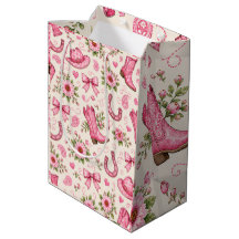 Pink Cowgirl Baby Shower Paper Plates | Boots Bows