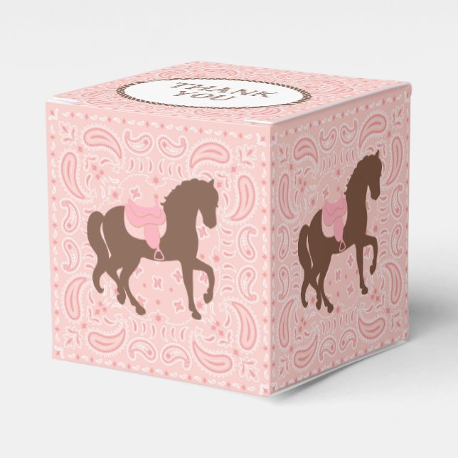 Pink Cowgirl | Bandanna | Thank You Favour Box (Front Side)