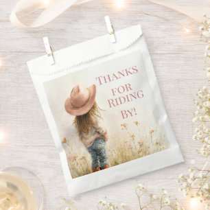 Pink Cowgirl Birthday Farm Theme 1st Favour Bags