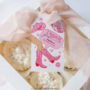 Pink Cowgirl Birthday Party Let's Go Girls Favours Gift Tags