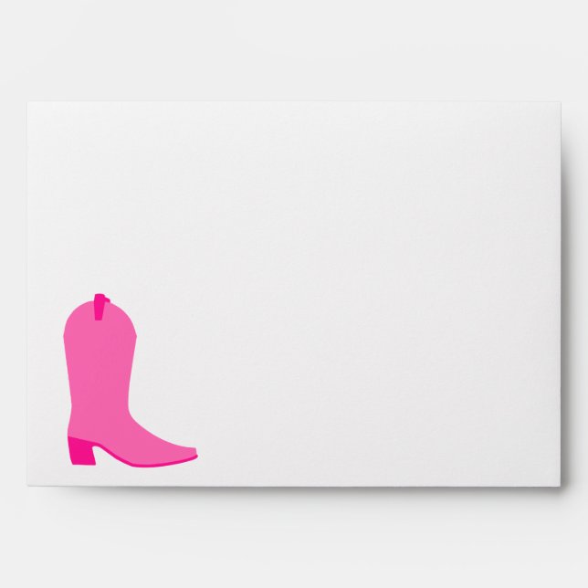 Pink Cowgirl Boot Envelopes (Front)