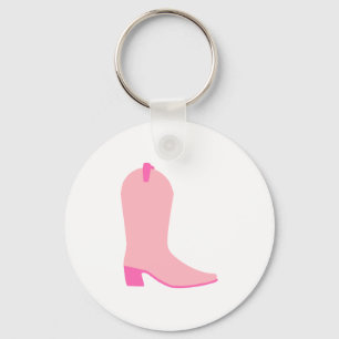 Pink Cowgirl Boot Key Ring