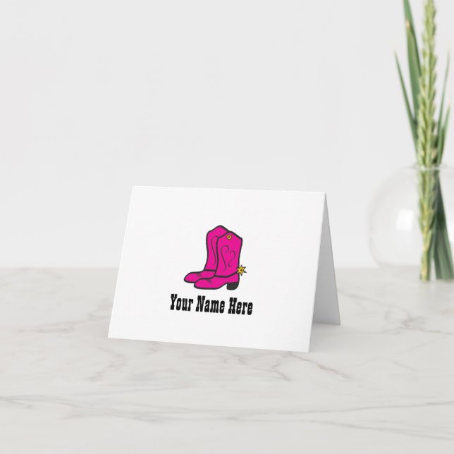 Pink Cowgirl Boots Notes (Front)