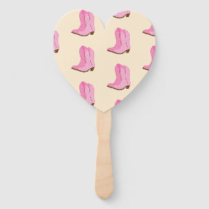Pink Cowgirl Cowboy Boots Country Texas Ranch Hand Fan