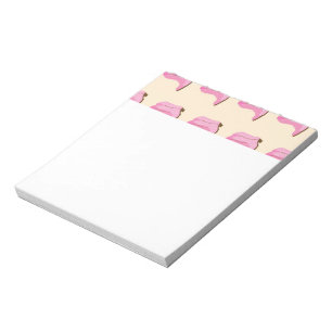 Pink Cowgirl Cowboy Boots Country Texas Ranch Notepad