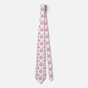 Pink Cowgirl Disco Party Aesthetic Tie