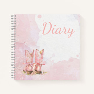 Pink Cowgirl Feminine Watercolours Diary  Notebook