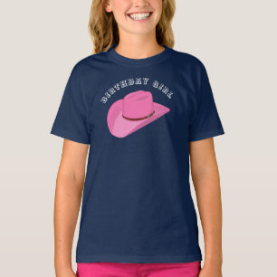 Pink Cowgirl hat birthday  T-Shirt