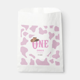 Pink Cowgirl ONE First Rodeo 1st Birthday Party Favour Bags