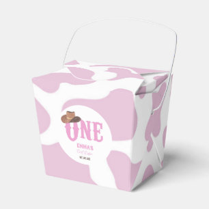 Pink Cowgirl ONE First Rodeo 1st Birthday Party Favour Box