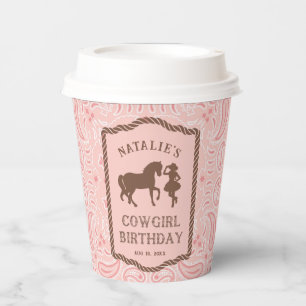 Pink Cowgirl Party Paper Cups